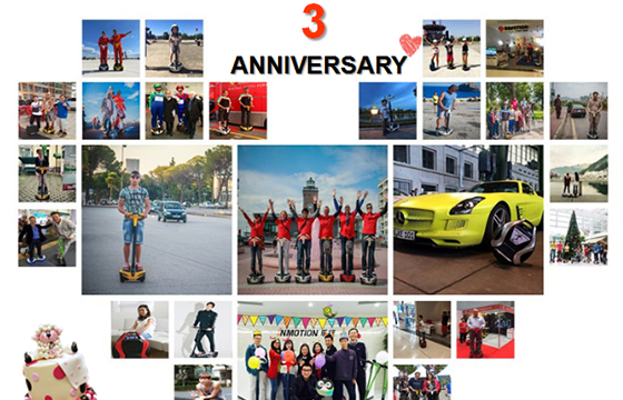 INMOTION hold its 3 anniversary party on January 9th , 2016 in Grand Skylight International Hotel Guanlan, Shenzhen. For 3 years, INMOTION always insists on one brand principle; INMOTION not only produce high-quality balanced vehicle, but also create happiness to every user all over the world.